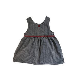 Carters Dress Flannel Check with Red Ric Rac Satin Rosebud Cotton Size 4